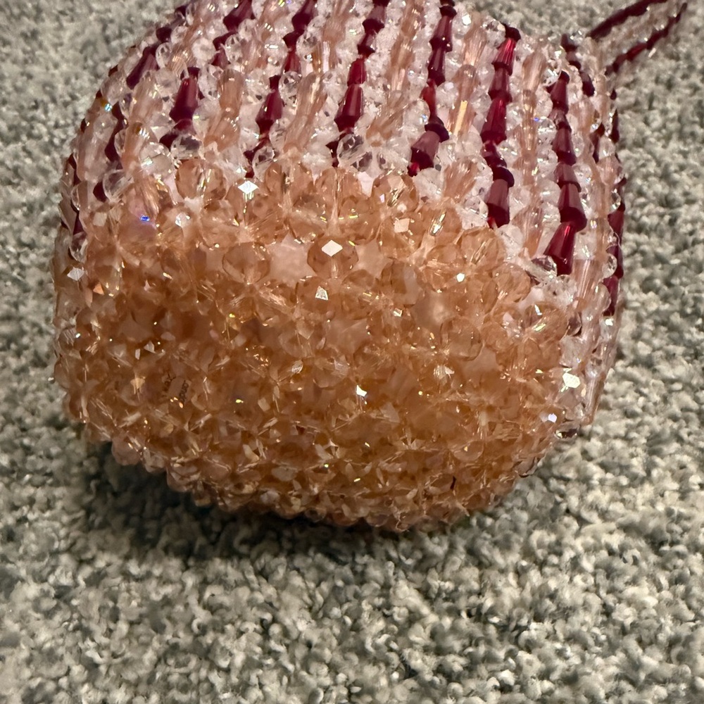 J. Crew Burgundy and Clear Beaded Mini Sling Bag - Picture 2 of 4